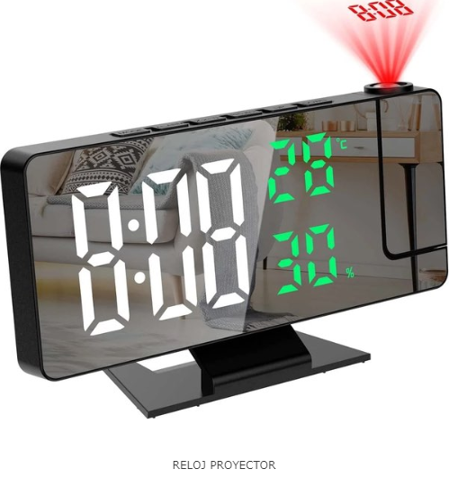 Miniatura 2 de reloj proyector digital led